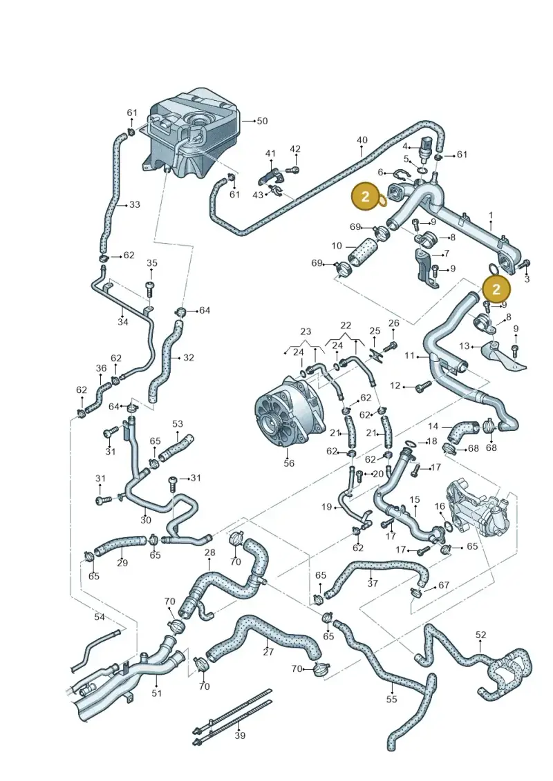 N90912501 — Audi R8 qu. 5.2 (2012-2015) diagram 752121330, position 2
