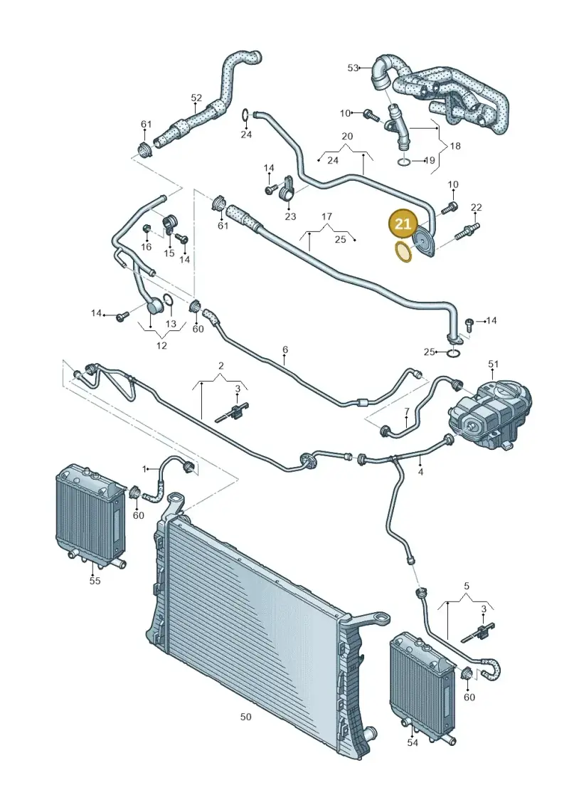 N90912501 — Audi RS6 Avant (2013-2018) diagram 758121200, position 21