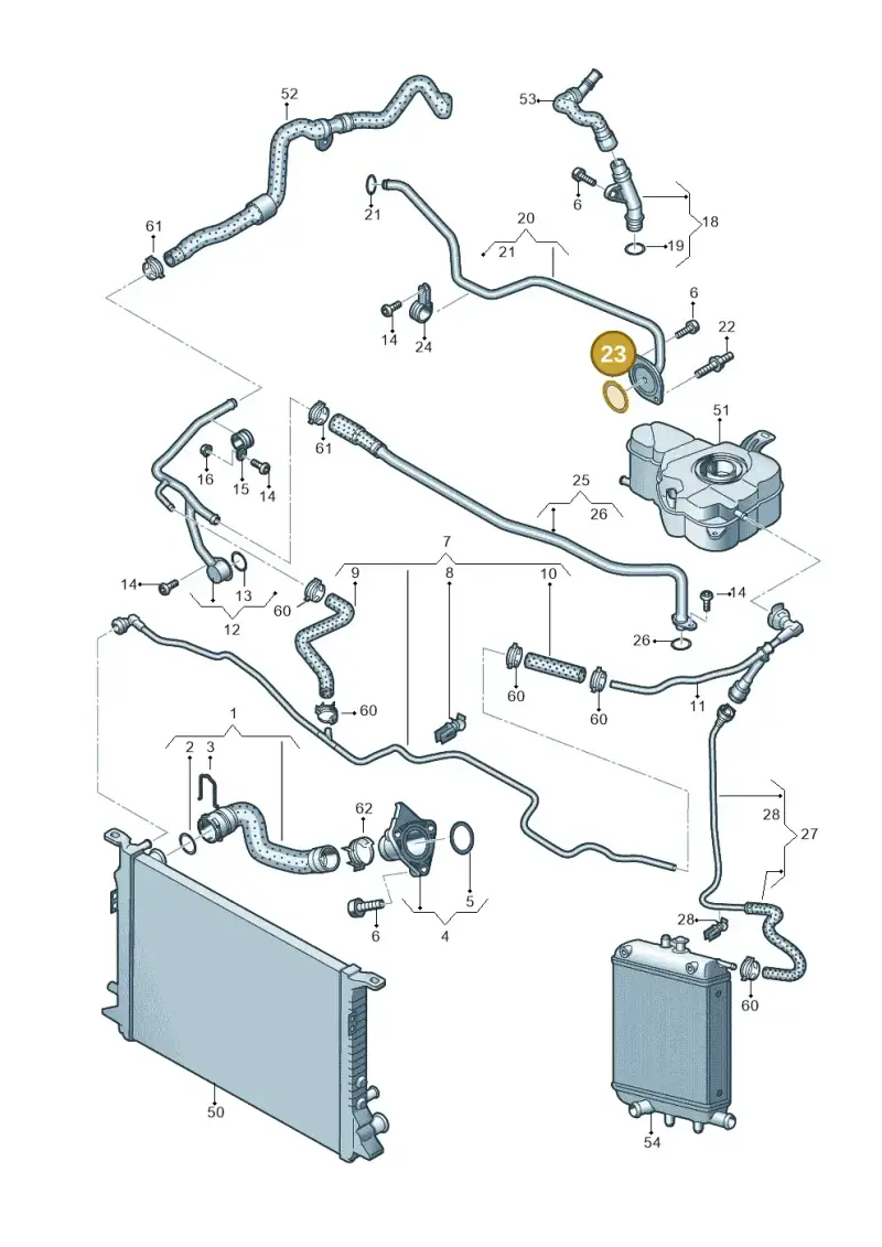 N90912501 — Audi A8L qu. 3.0 TDI (2013-2018) diagram 771121400, position 23