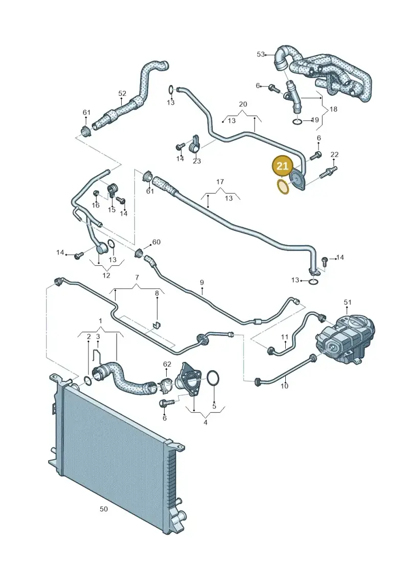 N90912501 — Audi A7 Sportback (2014-2018) diagram 711121500, position 21