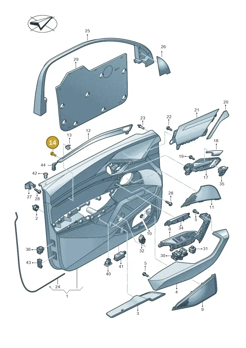 N90918701 — Audi Q8 e-tron (2018-2020) diagram 586867000, position 14