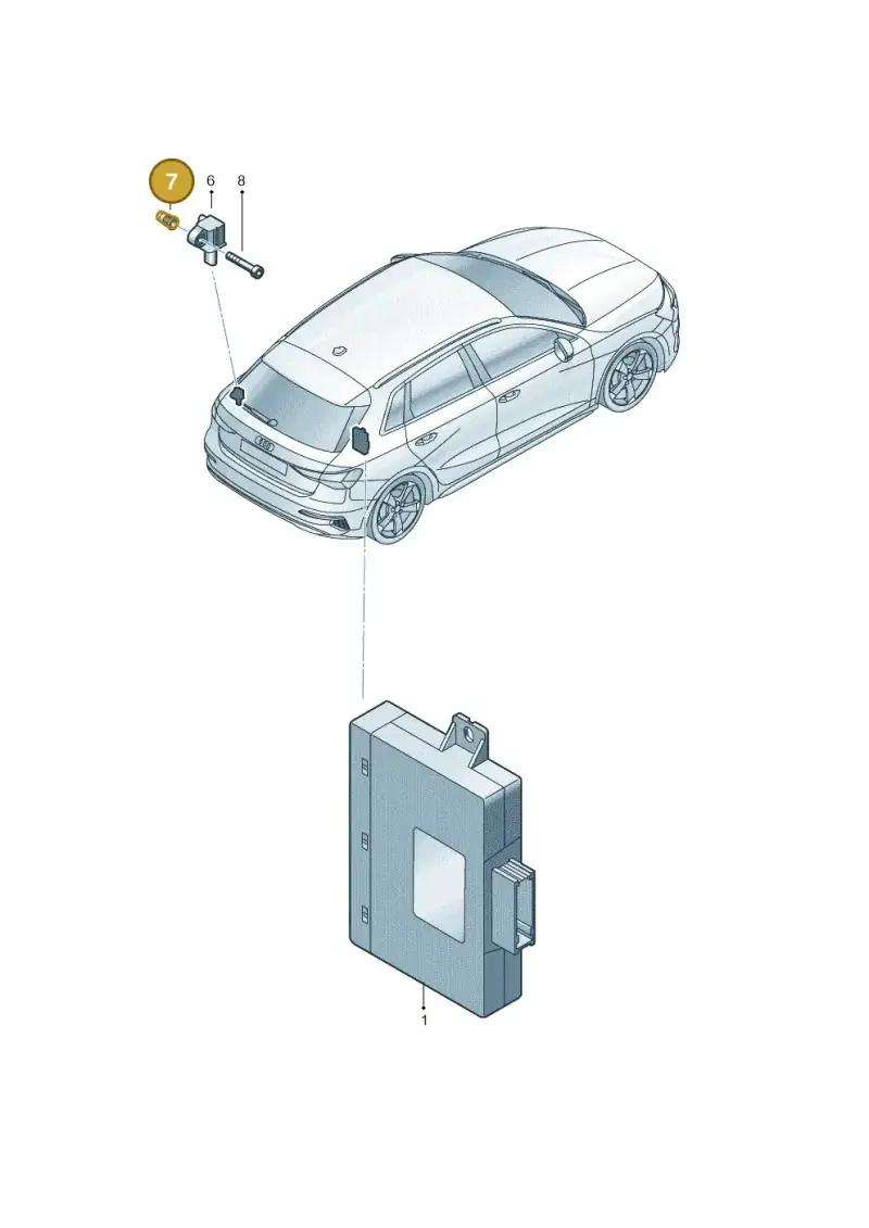 N90920301 — Audi Q4 Sportback (2021-2022) diagram 89a907777, position 7
