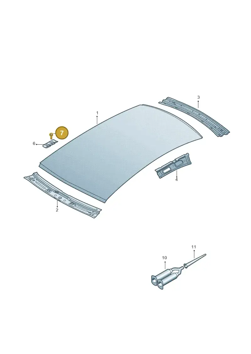 N90923602 — Audi RS4 Av. qu. 4.2 (2012-2015) diagram 636817000, position 7