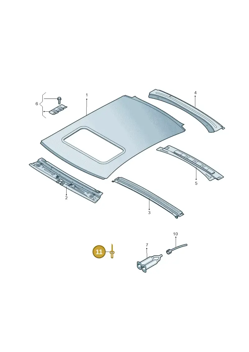 N90923602 — Audi A7 Sportback (2014-2018) diagram 711817000, position 11
