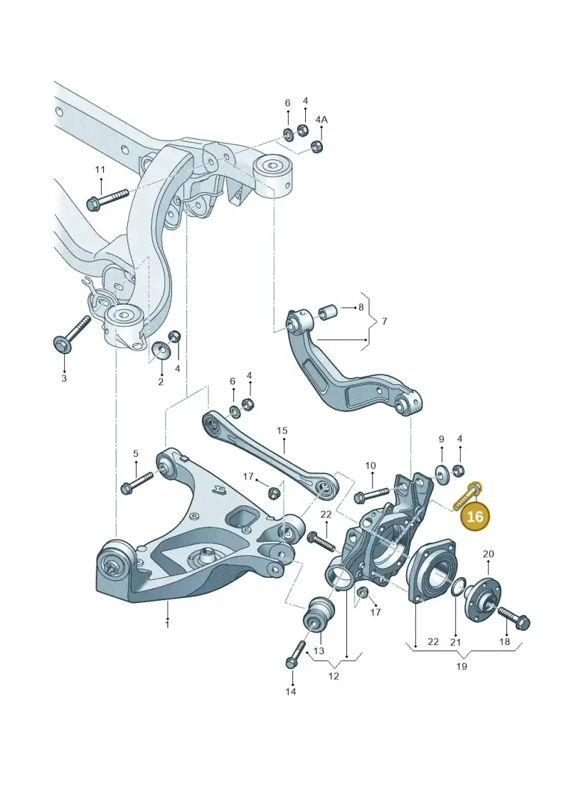 N90924103 — Audi RS4 Cabrio qu.    08> (2007-) diagram 249505060, position 16