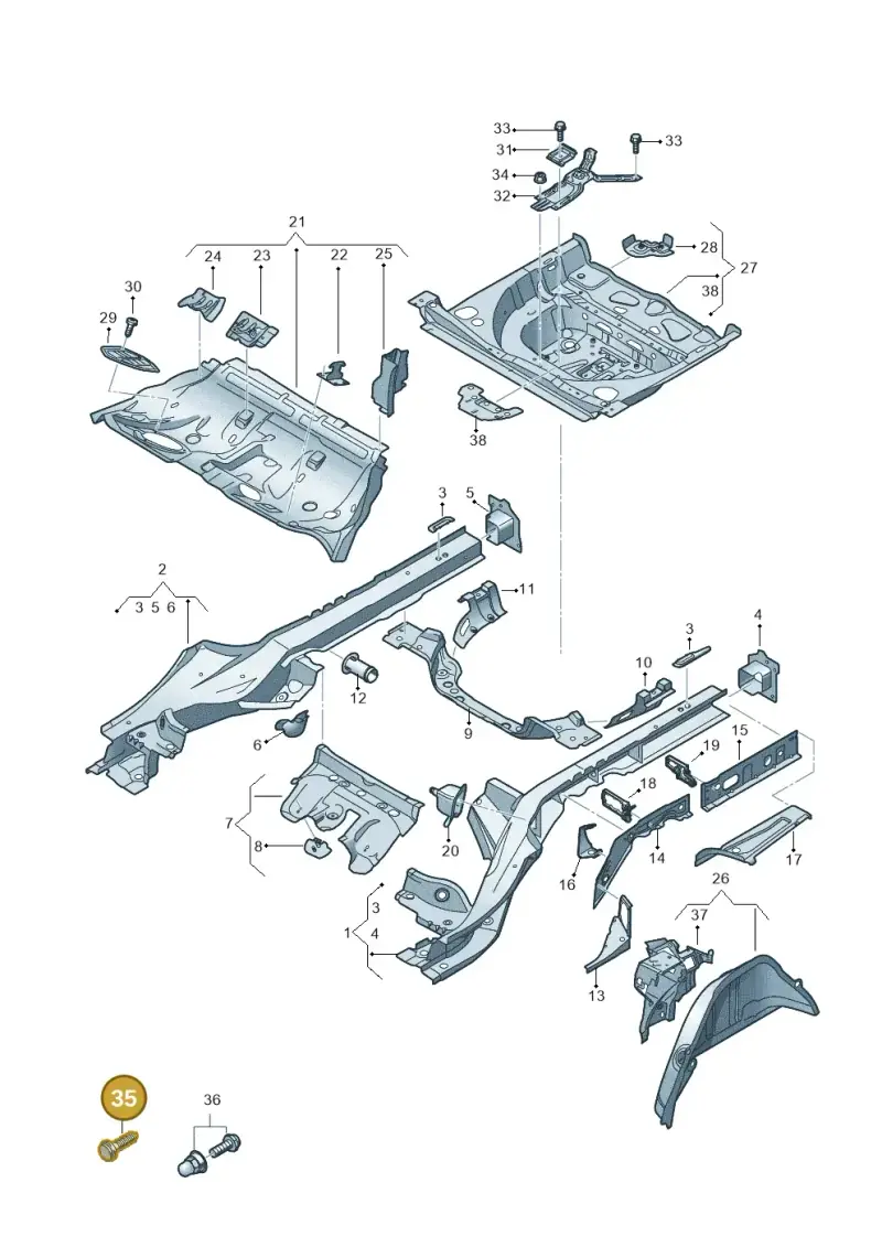 N90945402 — Audi RS6 Avant (2019-) diagram 435803400, position 35