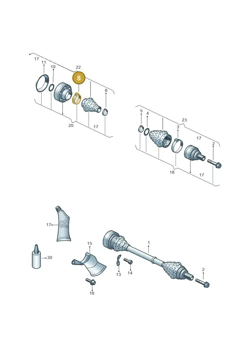 N90947301 — Audi A7 Sportback (2014-2018) diagram 758501020, position 8