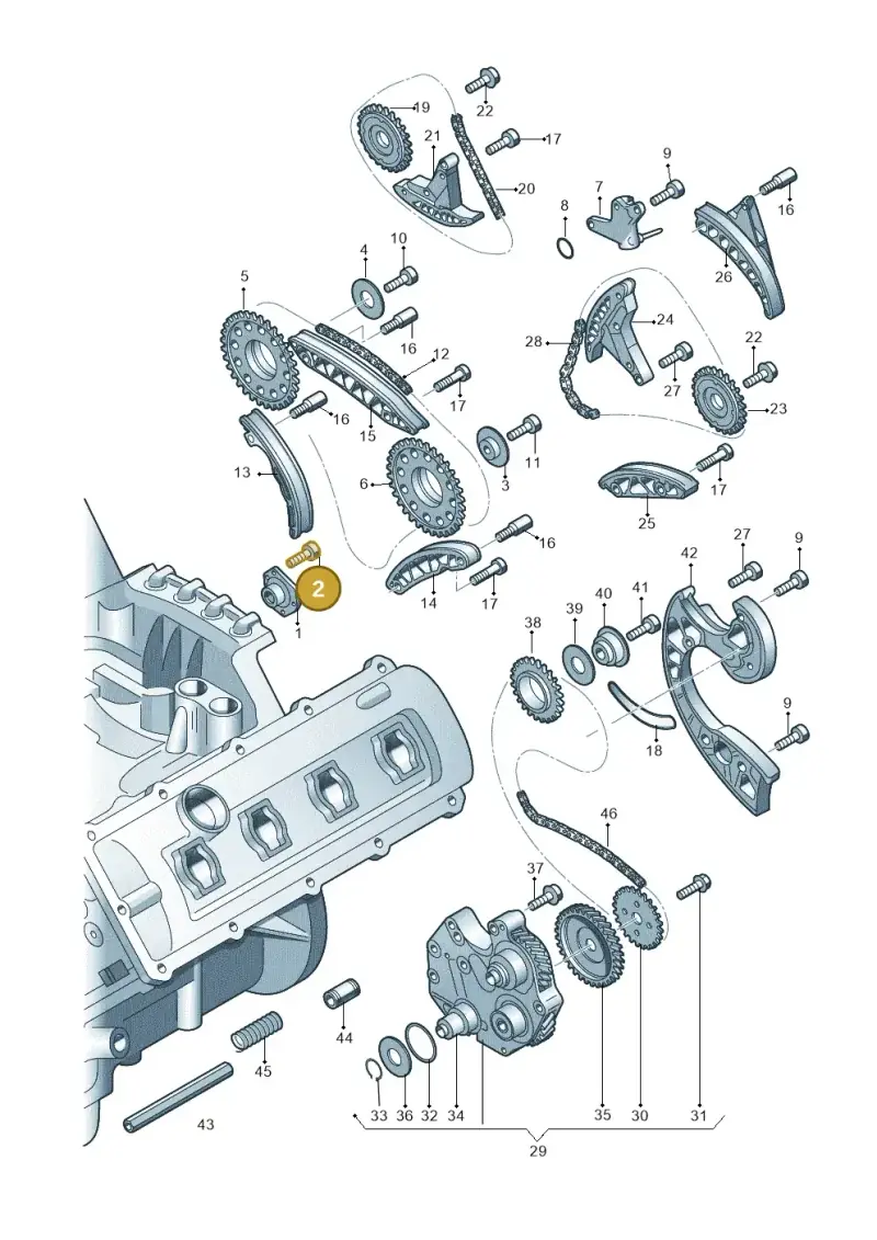 N90954905 — Audi Q7 qu. 3.0 TDI (2009-2015) diagram 291109620, position 2