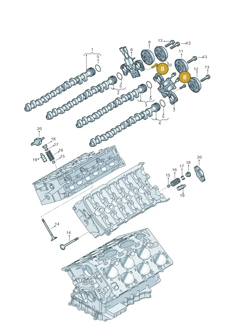 N90965802 — Audi A8/S8/qu. lang    08> (2007-) diagram 258109400, position 8