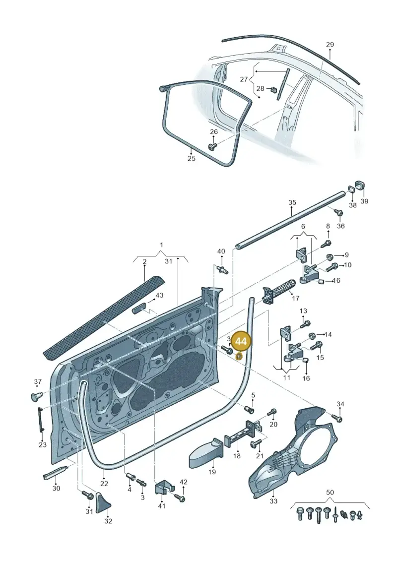 N90968501 — Audi RS7 Sportback (2019-) diagram 435831100, position 44