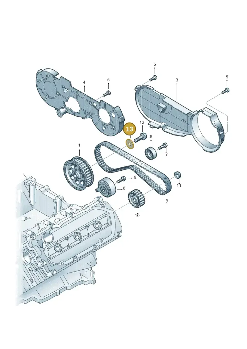 N90971702 — Audi Q7 qu. 3.0 TDI (2009-2015) diagram 493109760, position 13
