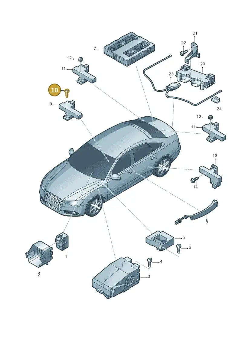 N90985501 — Audi A6 qu. 3.0 tdi (2014-2018) diagram 717909000, position 10