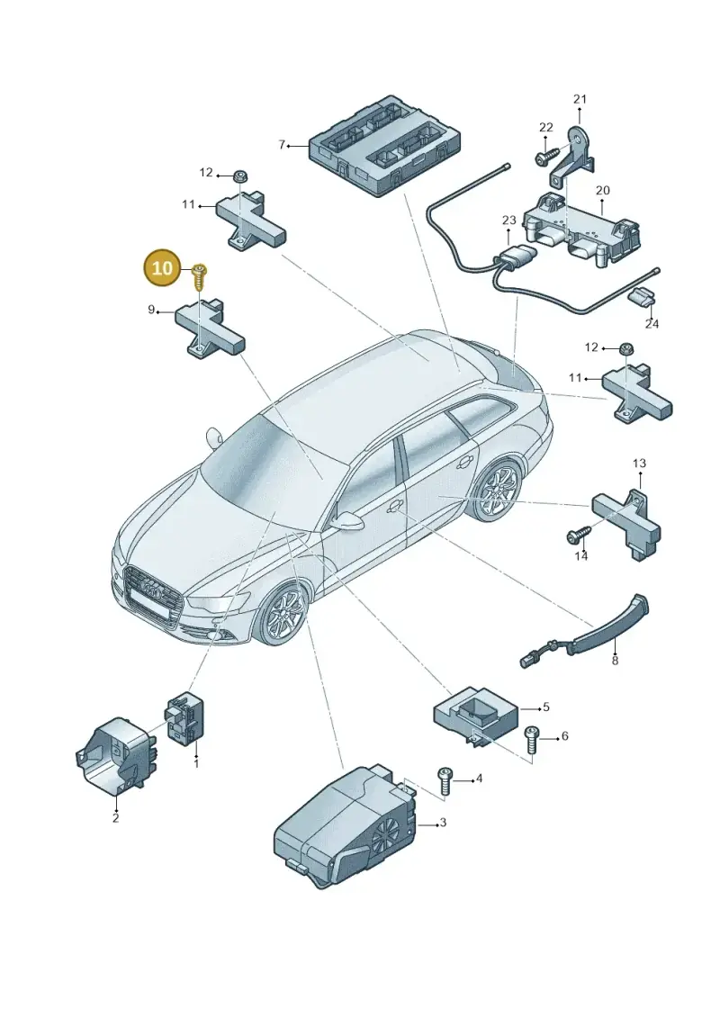 N90985501 — Audi RS6 Avant (2013-2018) diagram 758909000, position 10