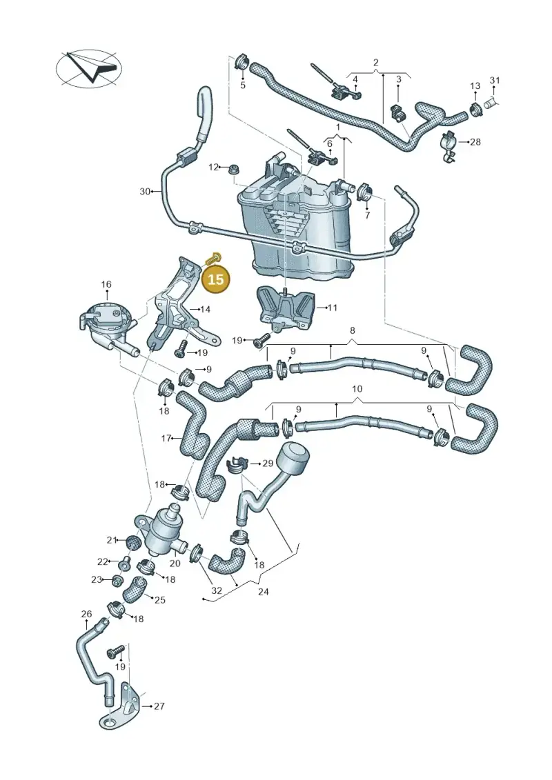 N90985501 — Audi R8 Spyder (2015-2024) diagram 872201800, position 15