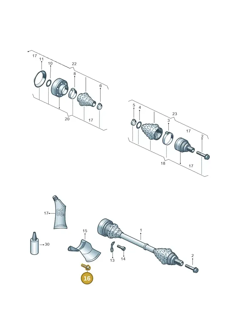 N90989102 — Audi A7 Sportback (2014-2018) diagram 758501020, position 16