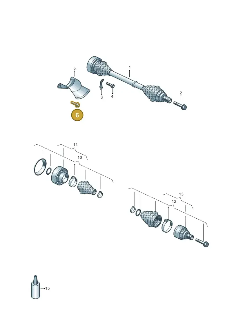 N90989102 — Audi A6 qu. 3.0 tdi (2014-2018) diagram 798501020, position 6