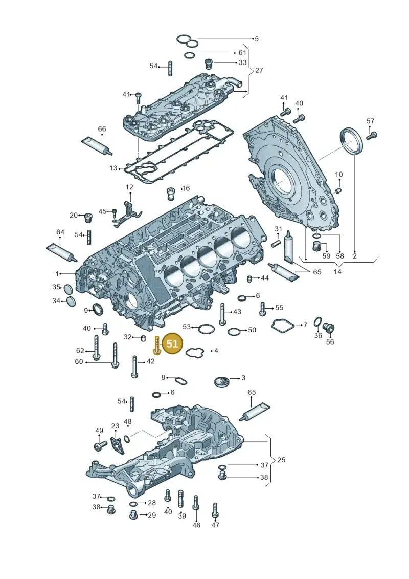 N90989102 — Audi R8 Spyder (2015-2024) diagram 641103000, position 51