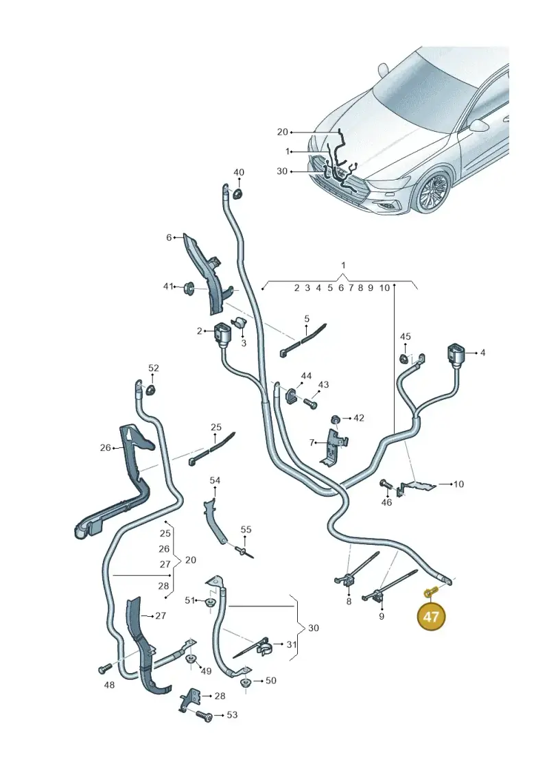 N90994402 — Audi A6 2.0 (2018-) diagram 435972070, position 47