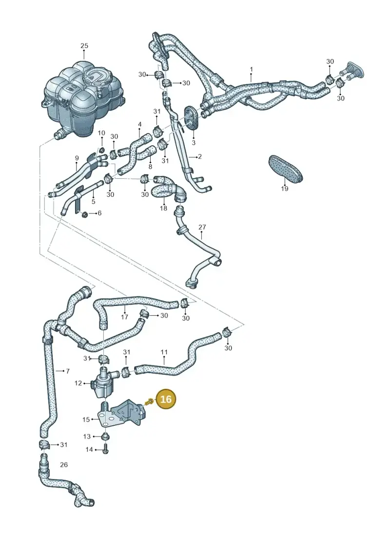 N90994403 — Audi RS Q8 Quattro (2019-) diagram 595121010, position 16
