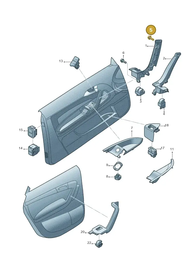 N90995701 — Audi RS3 Sportback (2011-2012) diagram 412959000, position 5