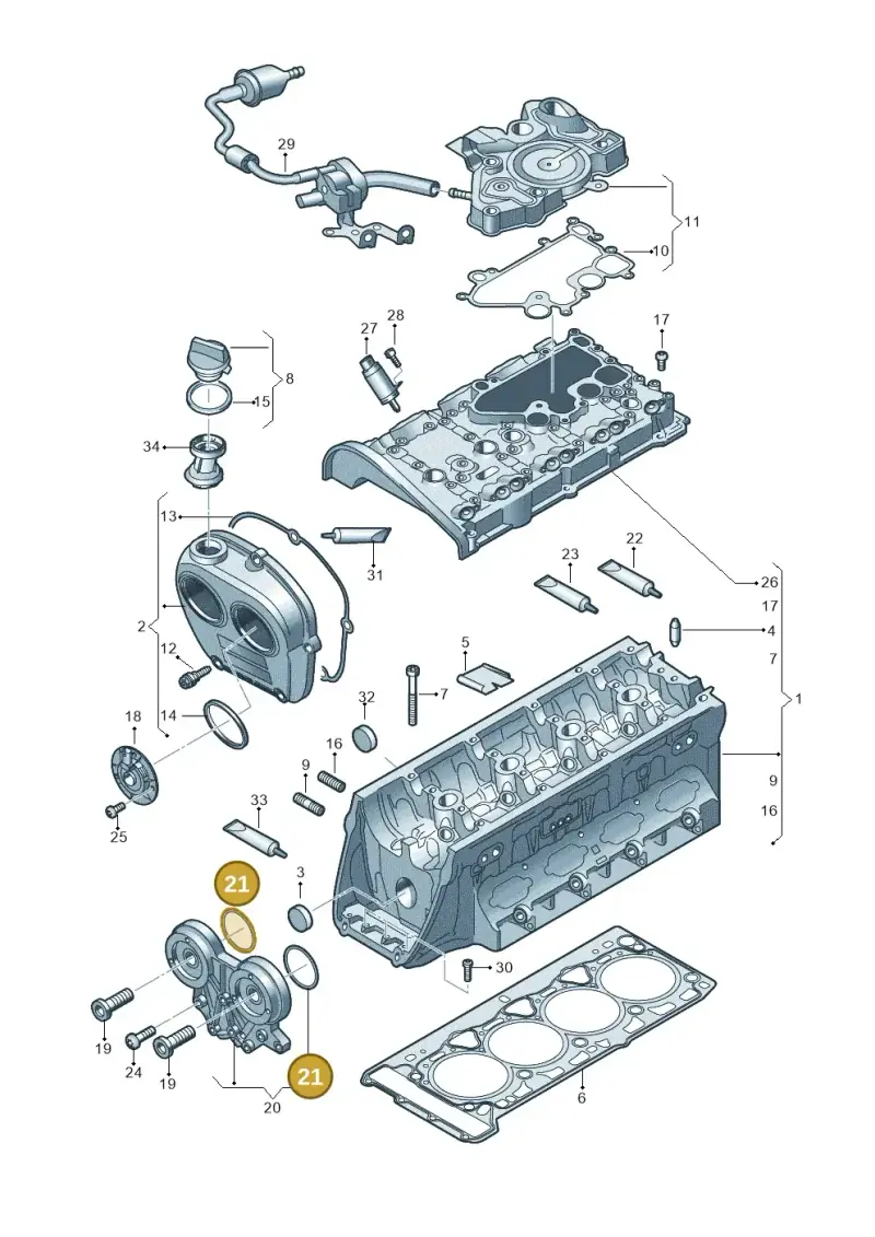 N91000101 — Audi Q7 qu. 3.0 TDI (2015-2019) diagram 863103500, position 21