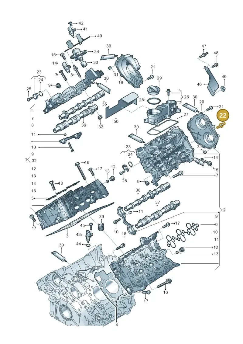 N91004802 — Audi Q8 Quattro 3,0 (2018-) diagram 429103033, position 22