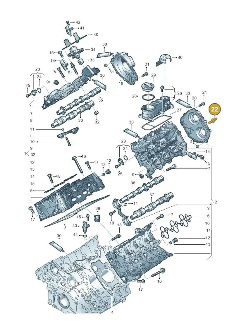N91004802 — Audi A6 2.0 (2018-) diagram 847103330, position 22