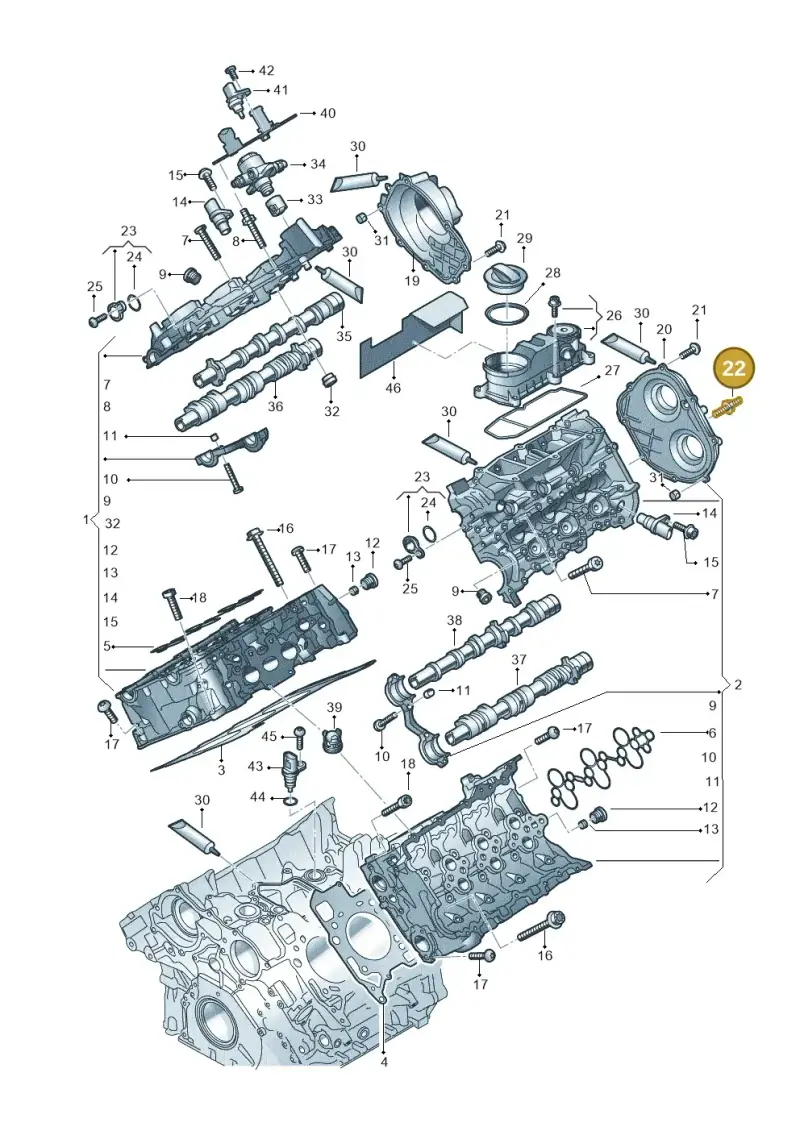 N91004802 — Audi A6 2.0 (2018-) diagram 849103330, position 22
