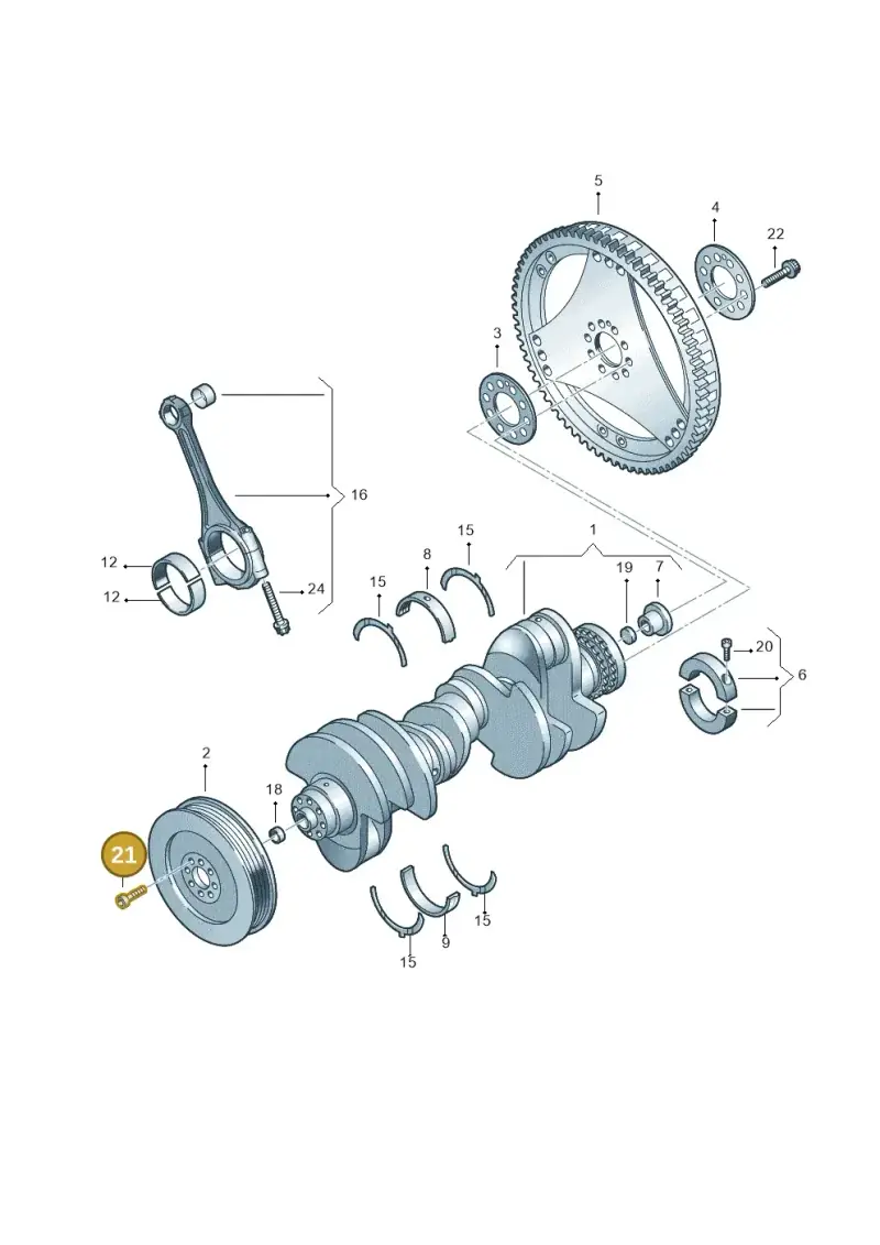 N91005903 — Audi A6 2.7 TDI (2008-2011) diagram 448105400, position 21
