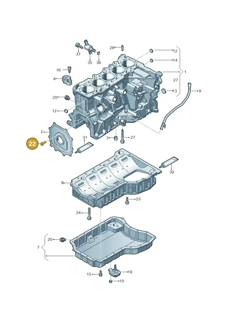 N91009801 — Audi RS3 Sportback (2015-2016) diagram 676103100, position 22
