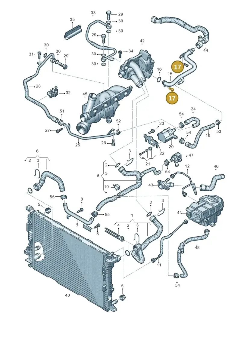 N91009801 — Audi A8L qu. 3.0 TDI (2013-2018) diagram 696121100, position 17