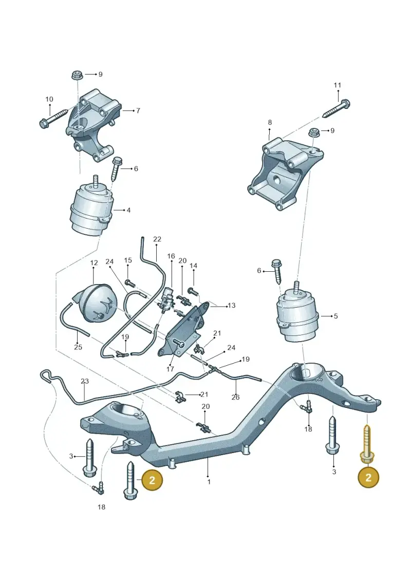 N91014402 — Audi Q7 qu. 3.0 TDI (2009-2015) diagram 675199520, position 2