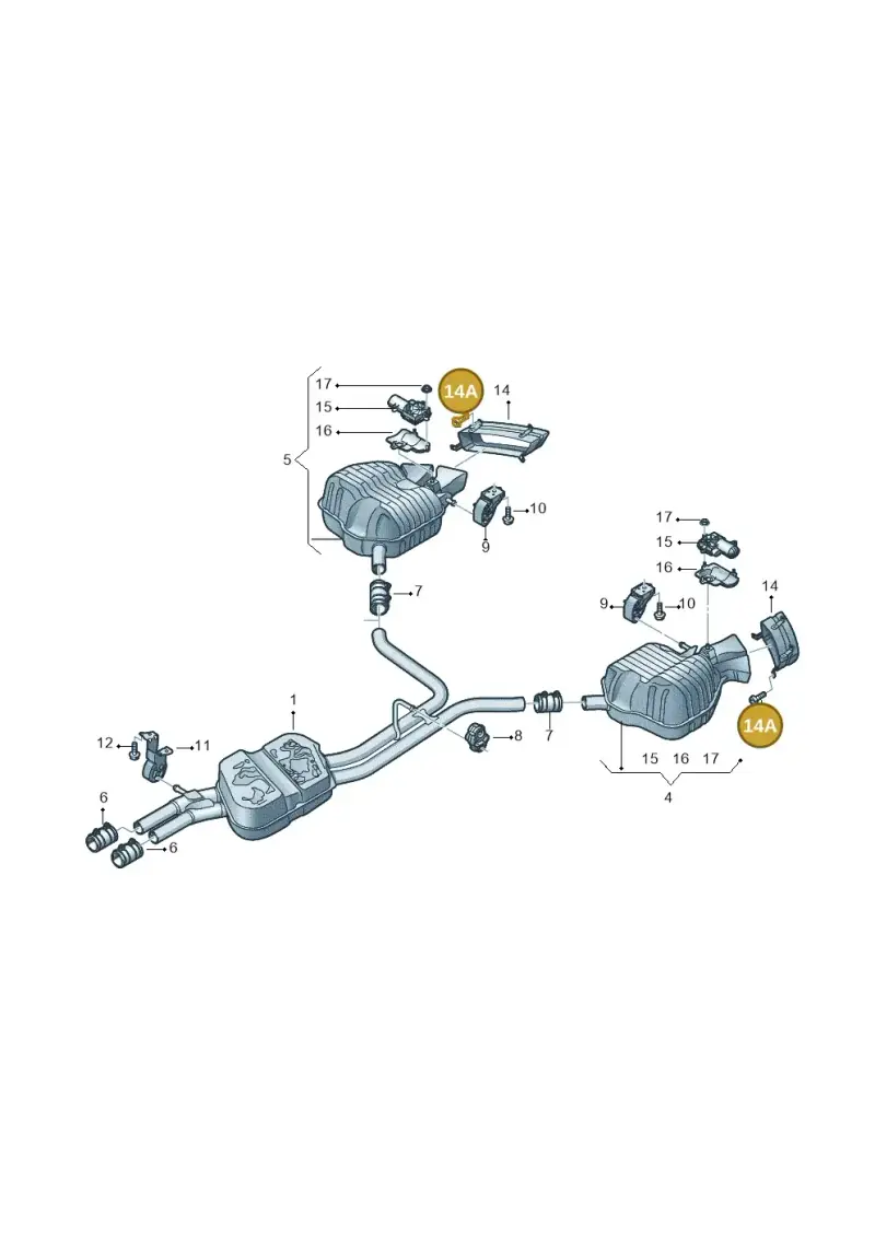 N91014501 — Audi A8L qu. 3.0 TDI (2013-2018) diagram 771253800, position 14A