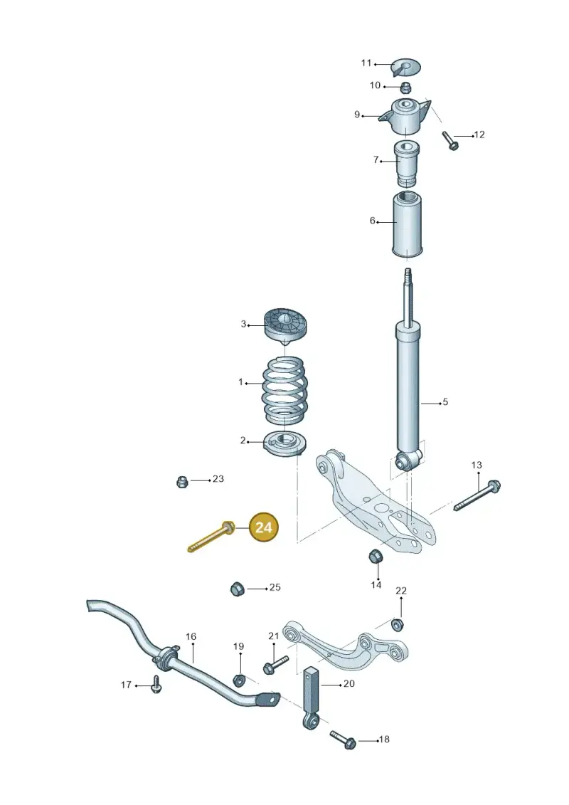 N91016602 — Audi A6 L 2.0 (2018-) diagram 577511000, position 24