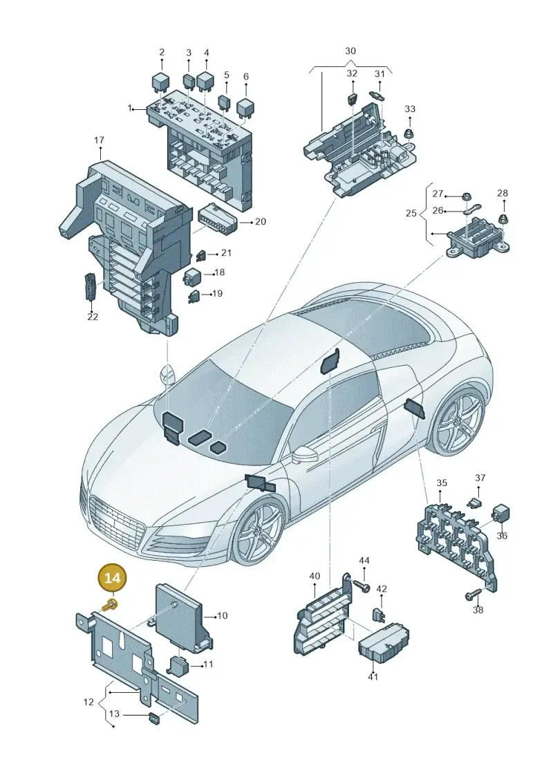 N91020102 — Audi R8                08> (2007-) diagram 618937000, position 14