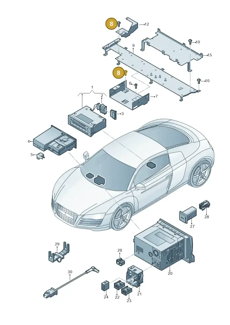 N91020102 — Audi R8 qu. 5.2 (2012-2015) diagram 618035380, position 8