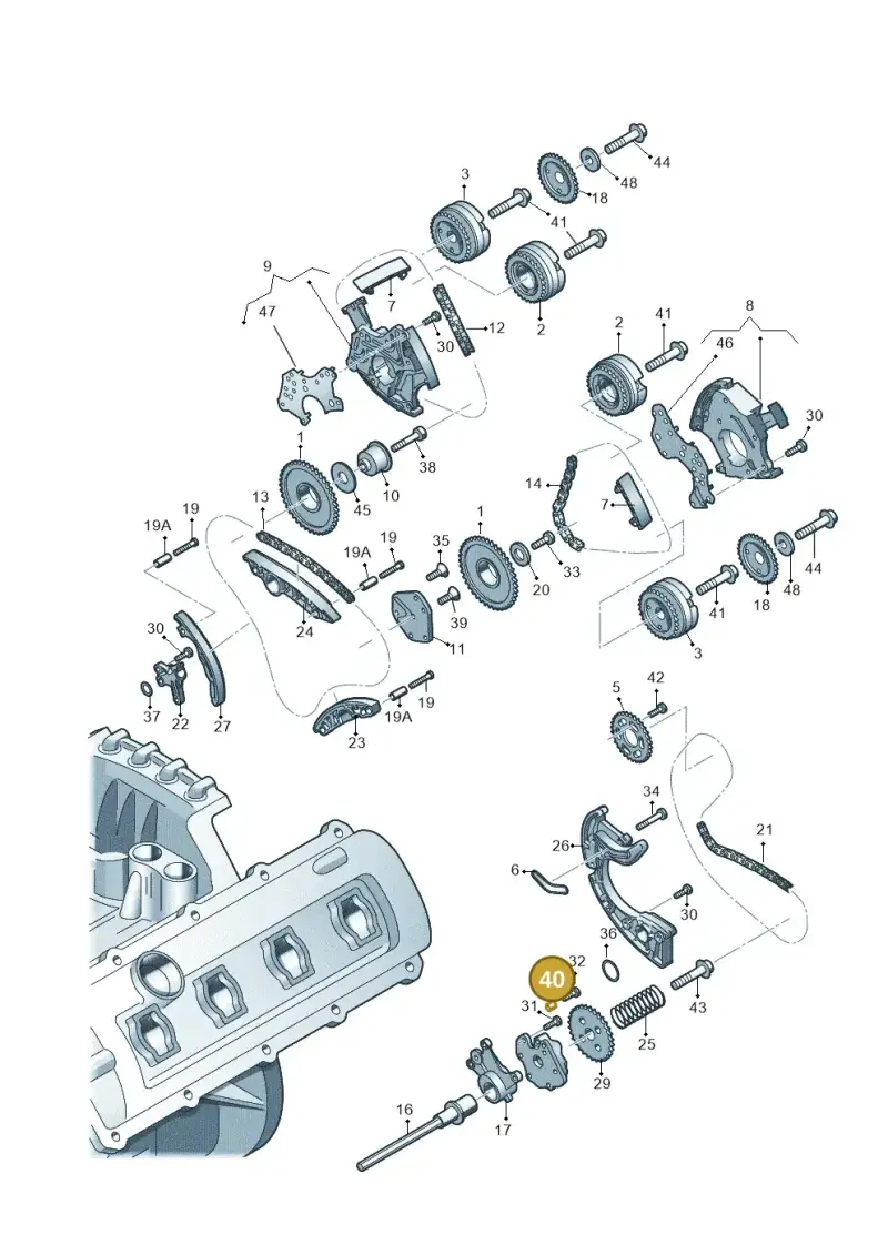 N91020801 — Audi Q5 qu. 2.0 TDI (2008-2012) diagram 448109550, position 40