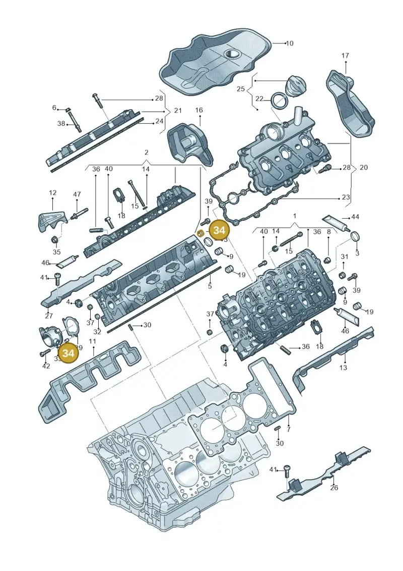 N91020801 — Audi A6 Av. qu. 3.0 (2012-2018) diagram 711103270, position 34