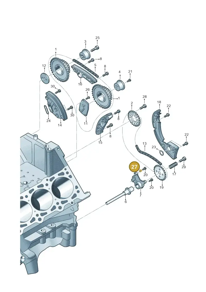 N91020801 — Audi A8L qu. 3.0 TDI (2009-2014) diagram 711109200, position 27