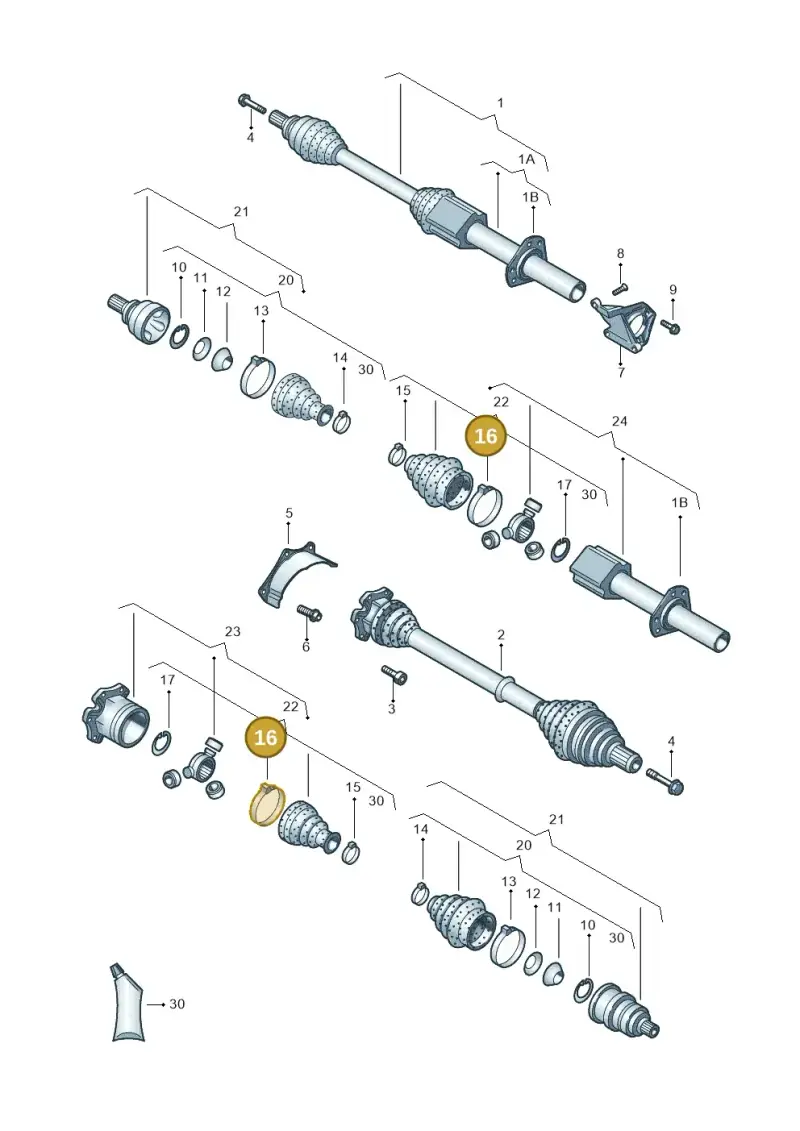 N91022501 — Audi A3 Sportback (2008-2013) diagram 409407550, position 16