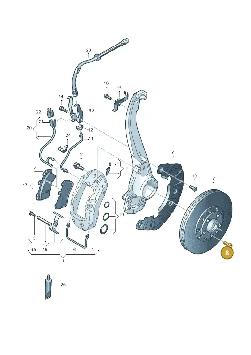 N91028202 — Audi Q7 qu. 3.0 TDI (2009-2015) diagram 493615400, position 8