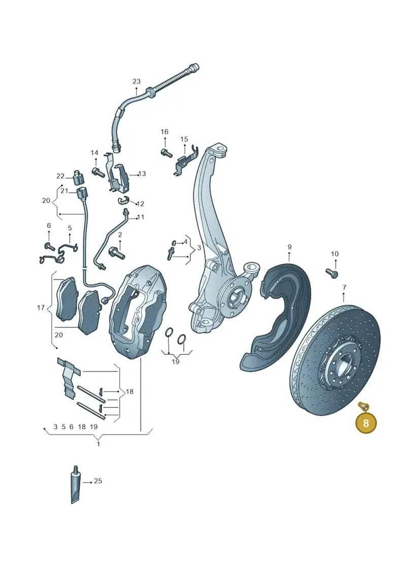 N91028202 — Audi Q7 qu. 3.0 TDI (2009-2015) diagram 493615550, position 8