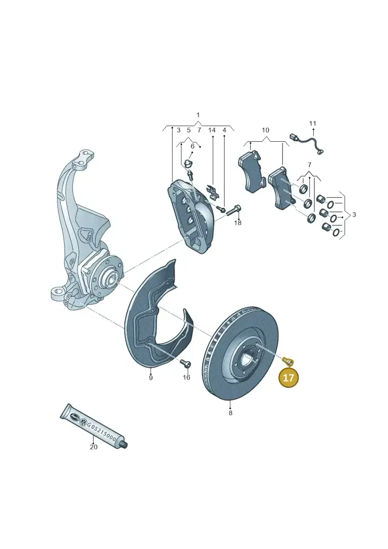 N91028202 — Audi A8L qu. 3.0 TDI (2013-2018) diagram 696615510, position 17