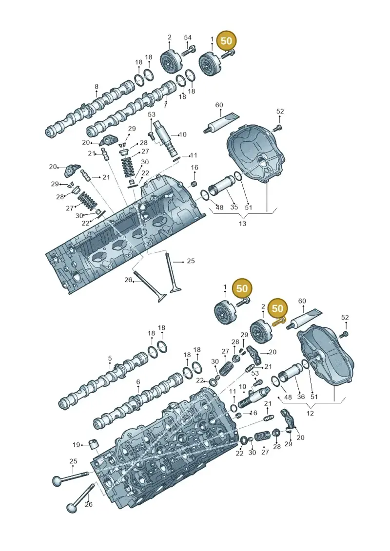 N91042802 — Audi A7 Sportback (2014-2018) diagram 758109100, position 50