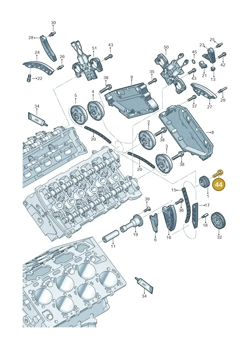 N91048001 — Audi A8/S8/qu. lang    08> (2007-) diagram 291109630, position 44