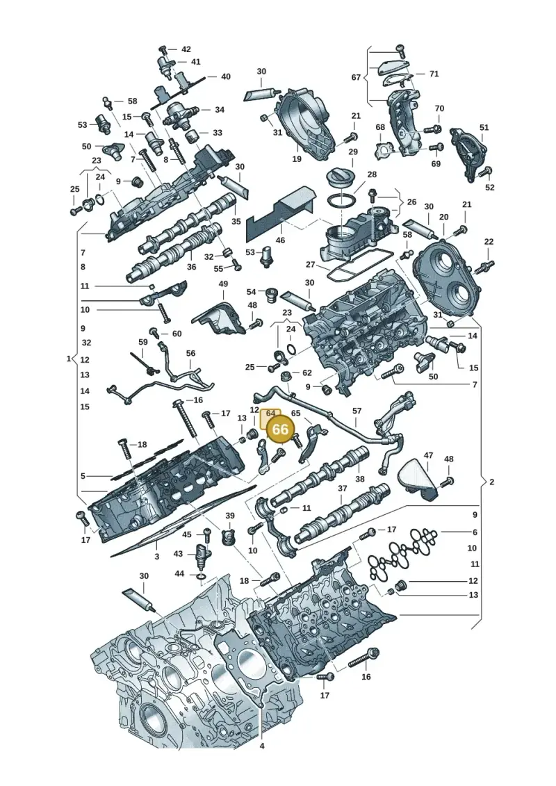 N91048802 — Audi A5 Limo 2.0 (2024-) diagram 849103331, position 66