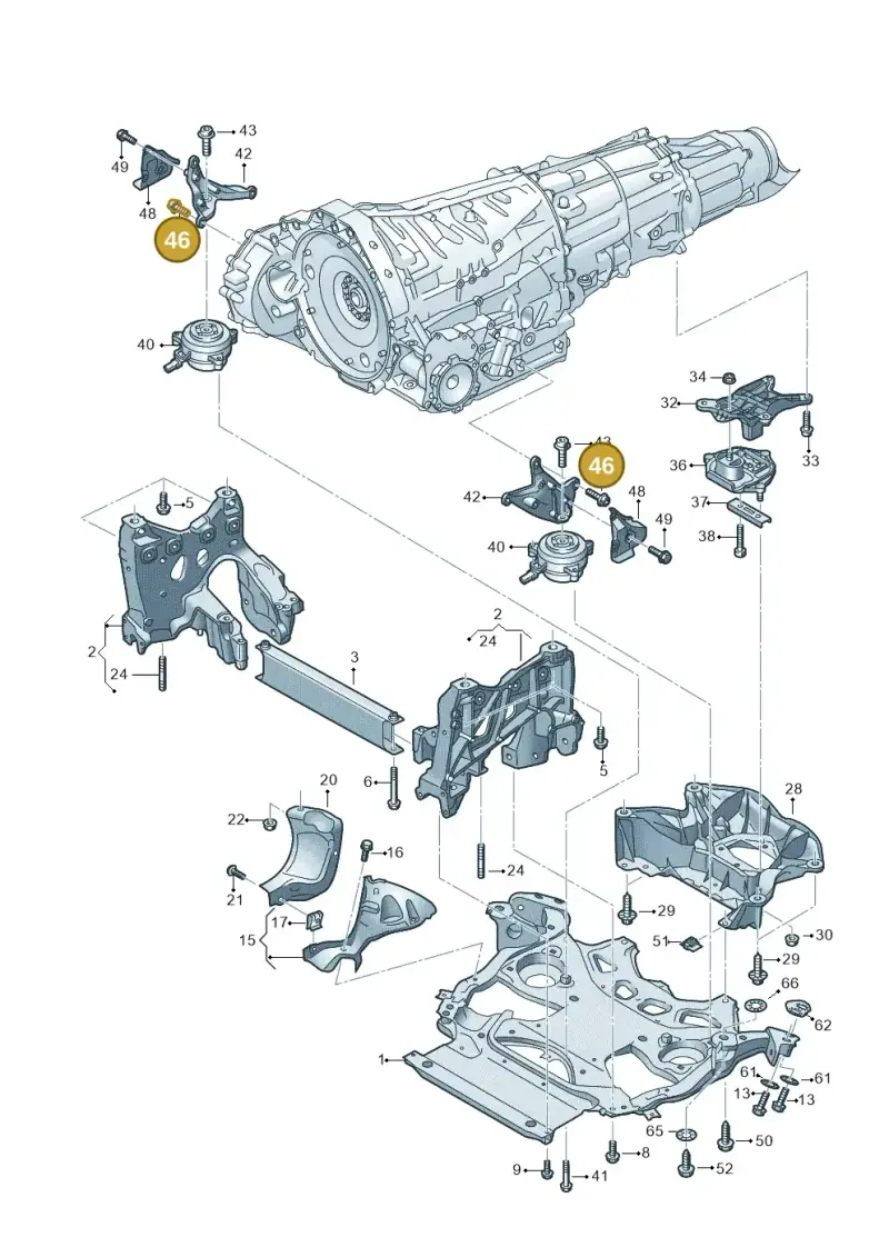 N91049101 — Audi RS6 Avant (2019-) diagram 537399000, position 46
