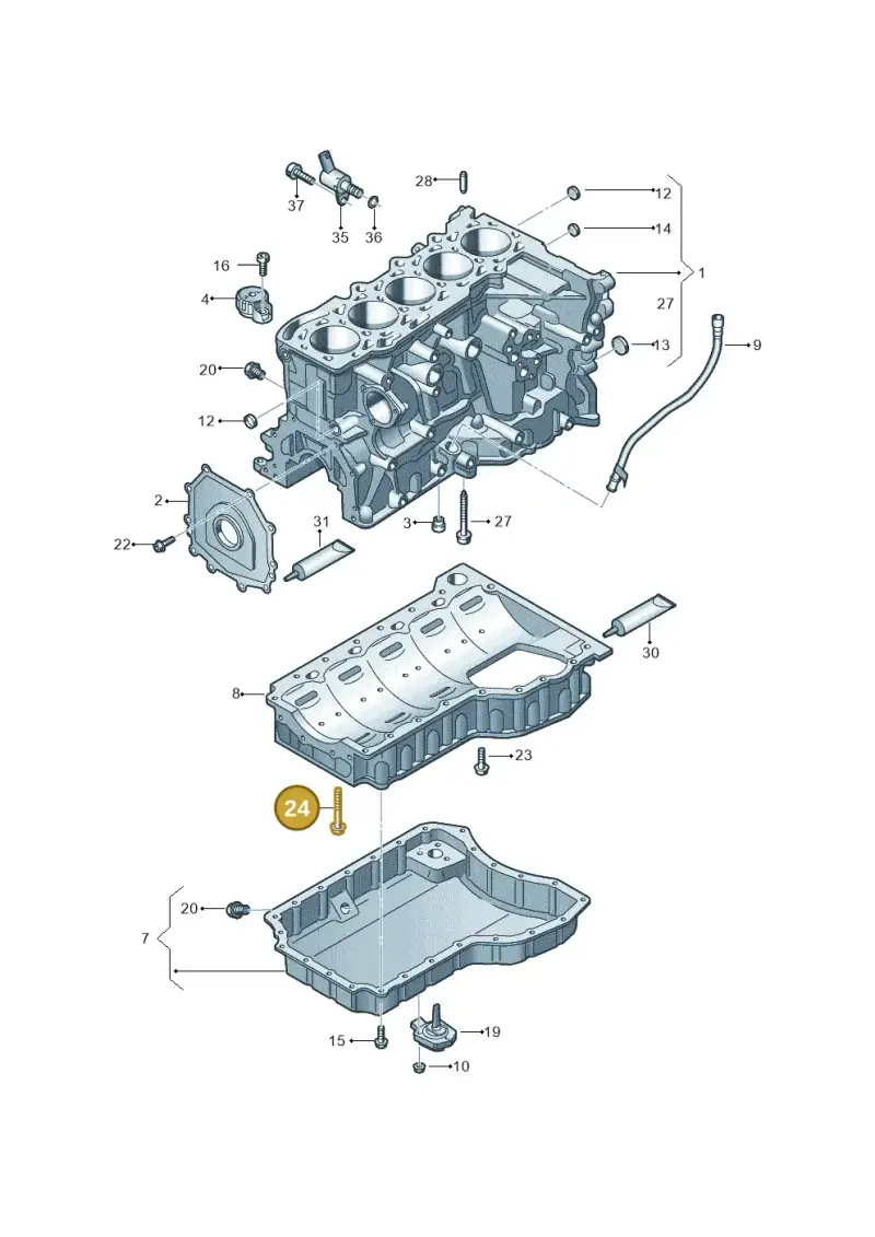 N91050601 — Audi RS3 Sportback (2015-2016) diagram 676103100, position 24