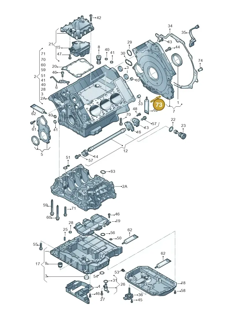 N91052802 — Audi A4/S4/Av./qu.     05> (2005-) diagram 448103250, position 73