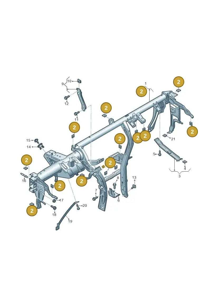 N91053201 — Audi TTRS Coupe (2016-2023) diagram 850857000, position 2